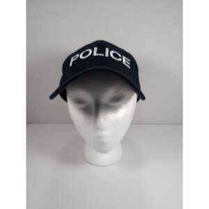 POLICE Cap Hat Blue Law Enforcement Hat Embroidered Letters Halloween